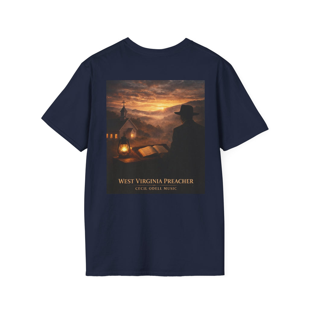 West Virginia Preacher T-Shirt: Vintage Religious Scene Tee