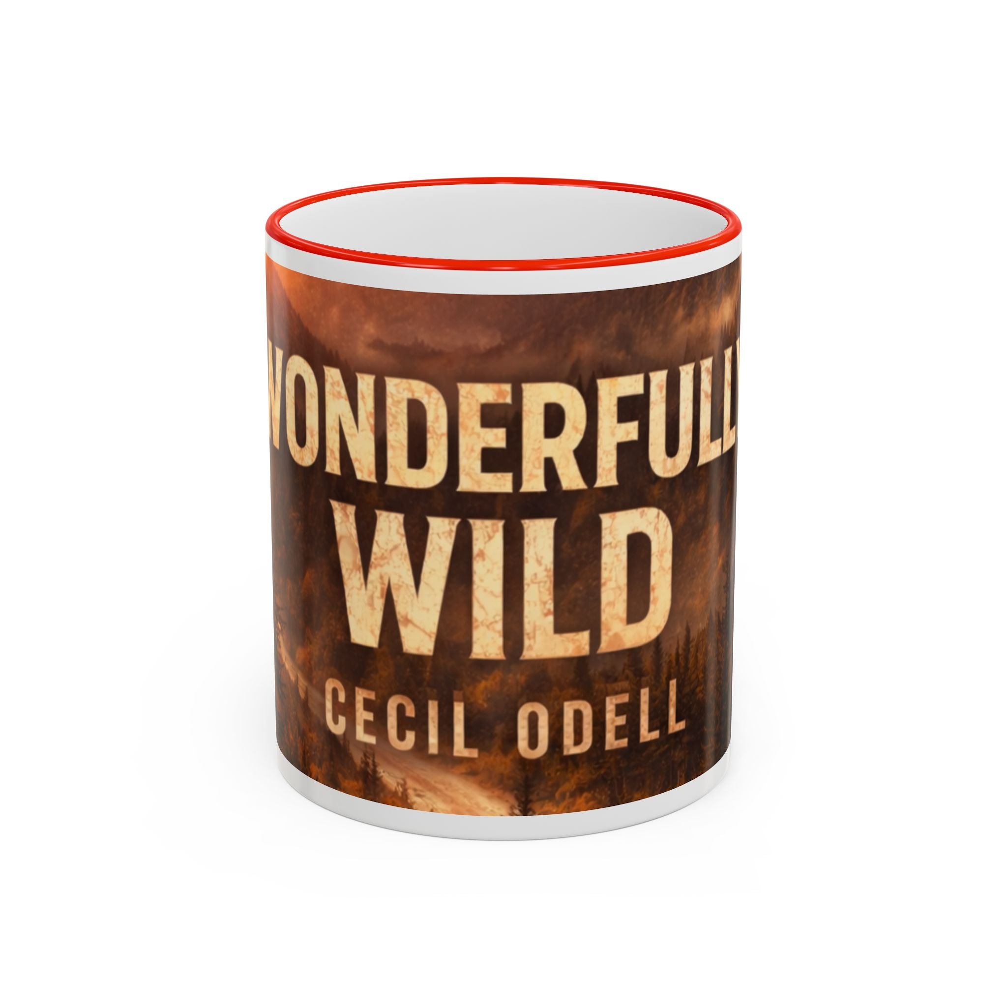Wonderful Wild Scenic Mug: "Wonderful Wild" Cecil Odell Coffee Cup (Accent Rim & Handle)