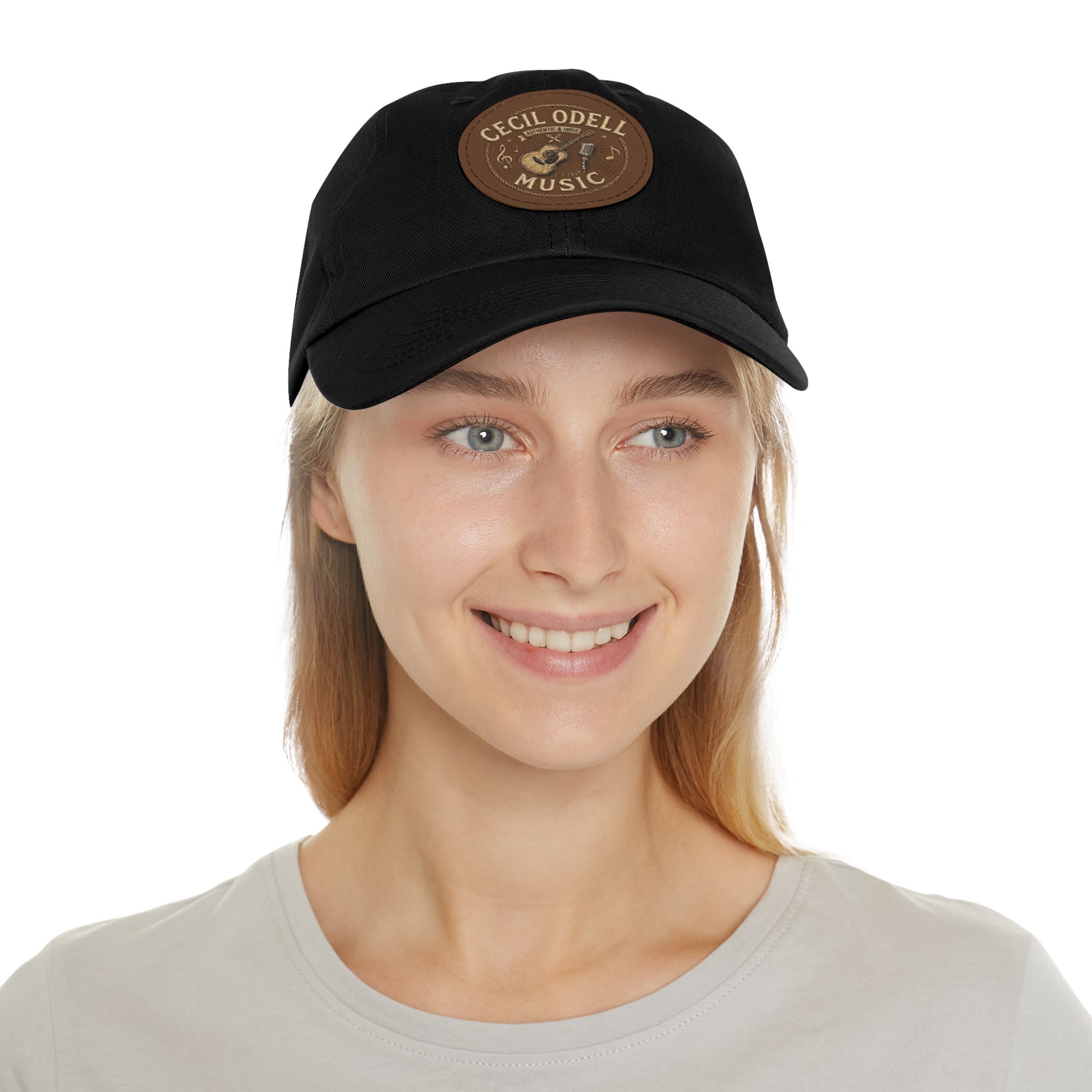 Cecil Odell Music Leather Patch Dad Hat