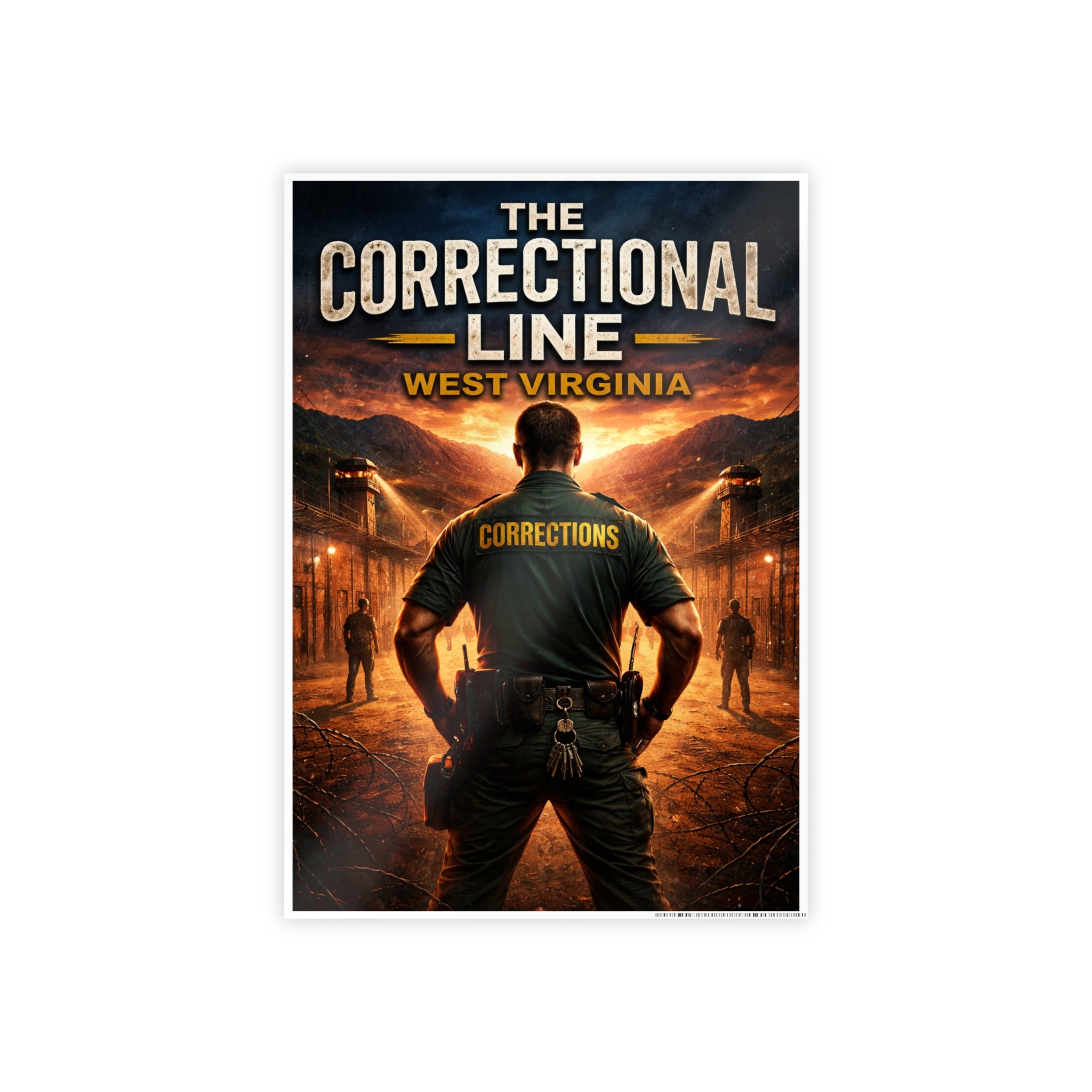 The Correctional Line West Virginia Poster - Corrections Officer Tribute Gloss Print