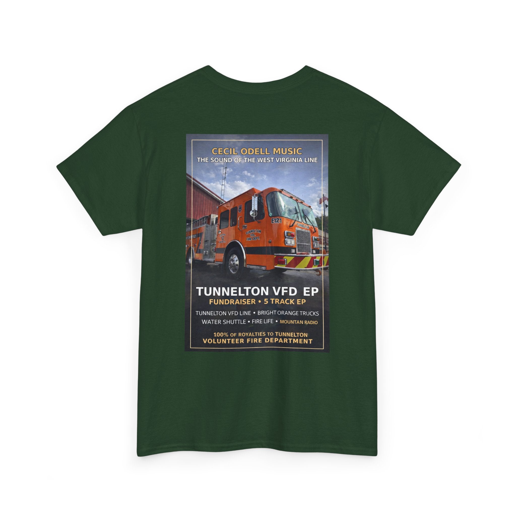 Tunnelton VFD Firetruck Tee: Volunteer Fire Department Fundraiser T-Shirt