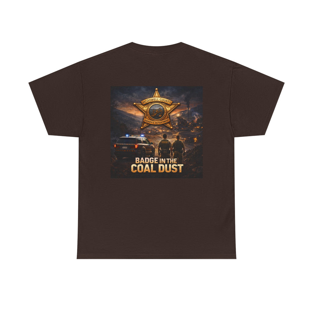 T-Shirt: McDowell Badge in the Coal Dust: West Virginia Line Police Tribute Tee
