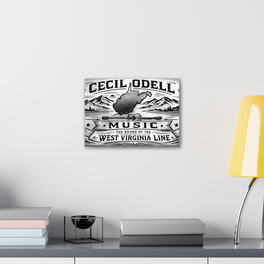 Cecil Odell Music Canvas Print: “The Sound of the West Virginia Line”