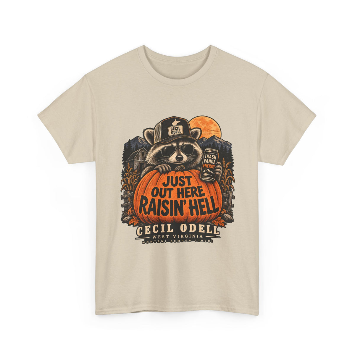 Just Out Here Raisin' Hell Halloween Tee | Cecil Odell
