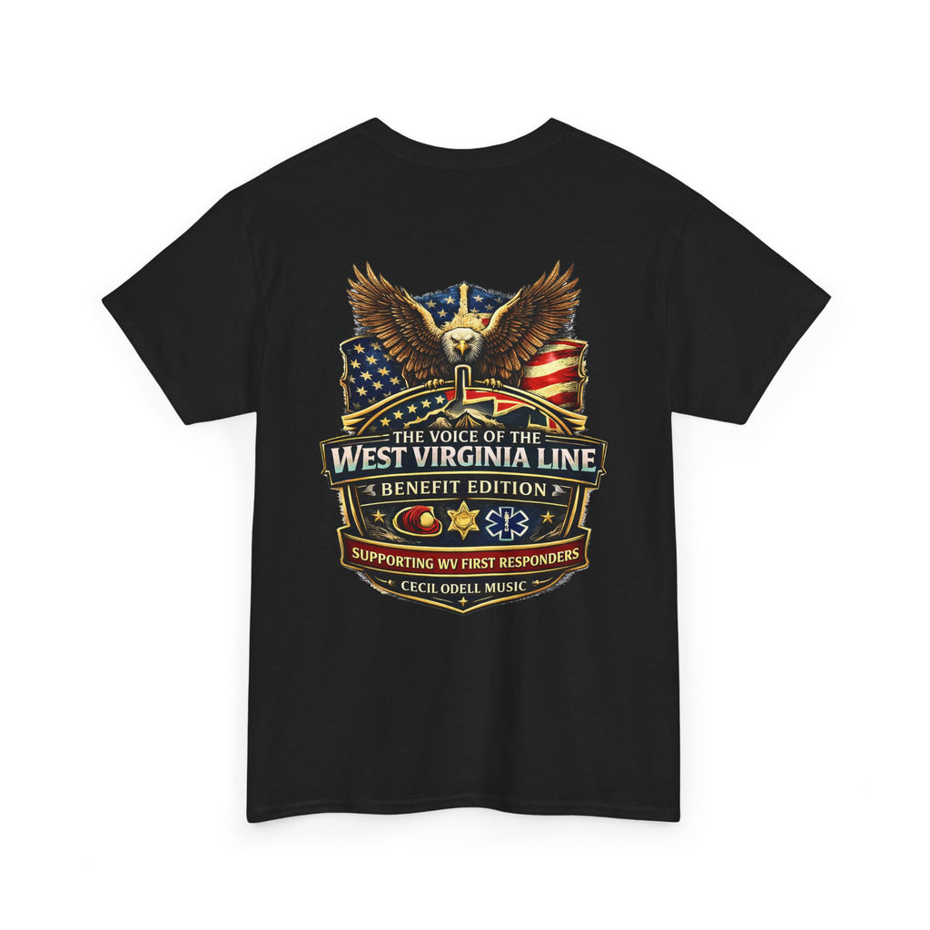 West Virginia Line Benefit Tee: Supporting First Responders (Eagle & Flag)