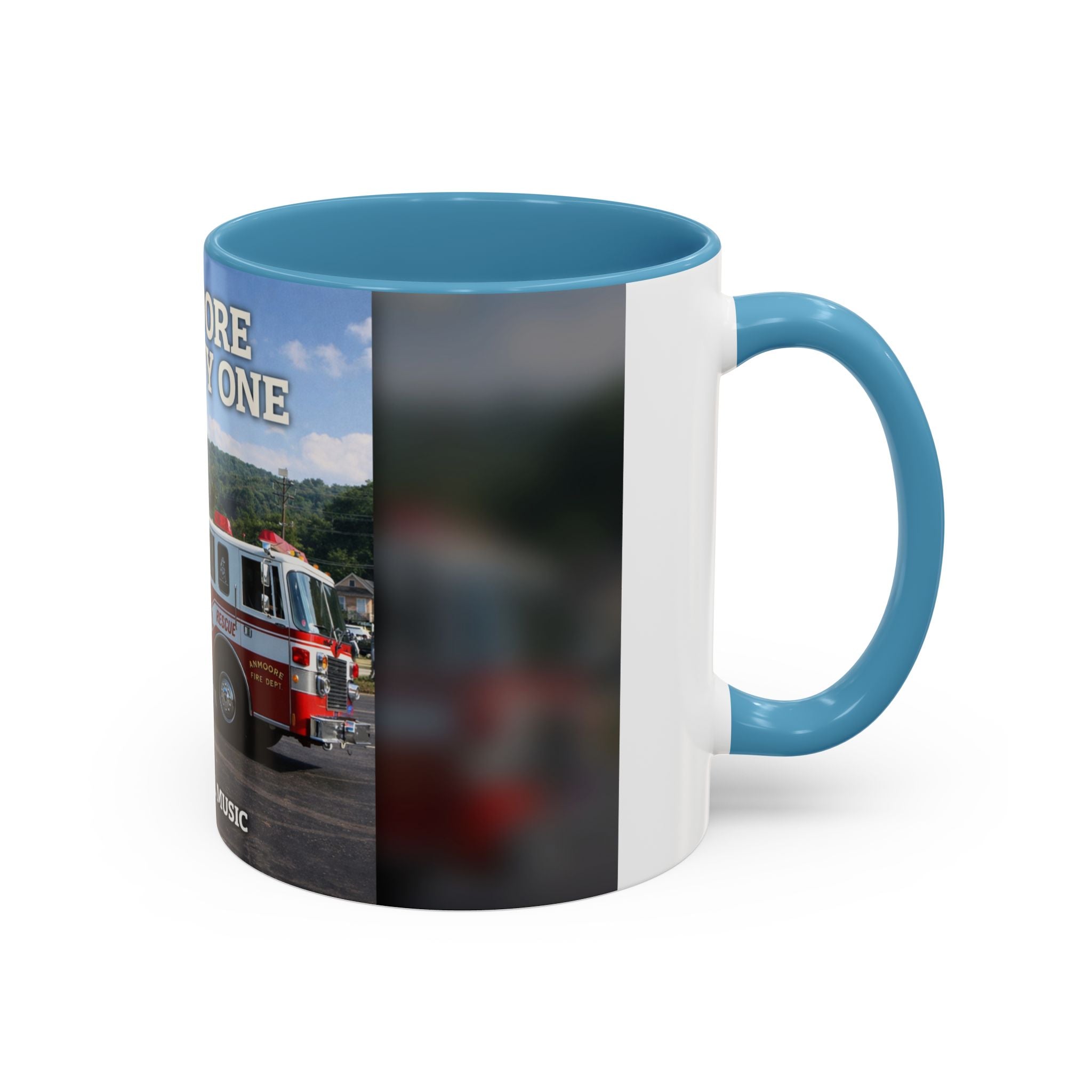 Fire Truck Coffee Mug: Anmoore Company One Tribute (Cecil Odell Music)