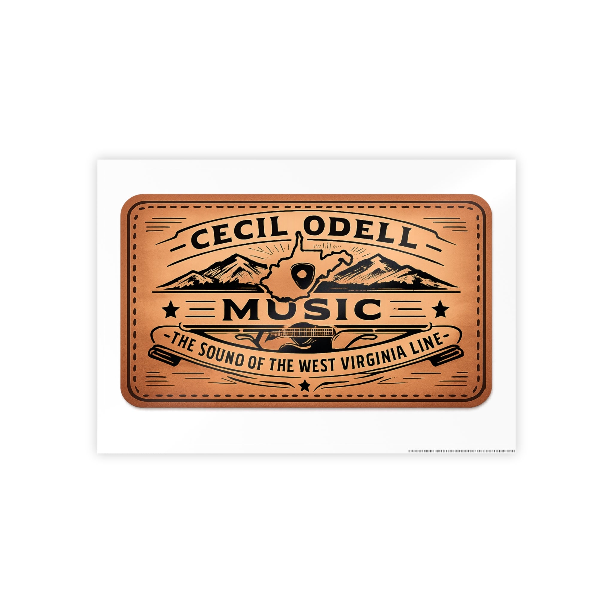 Cecil Odell Music Vintage Copper Logo Gloss Poster