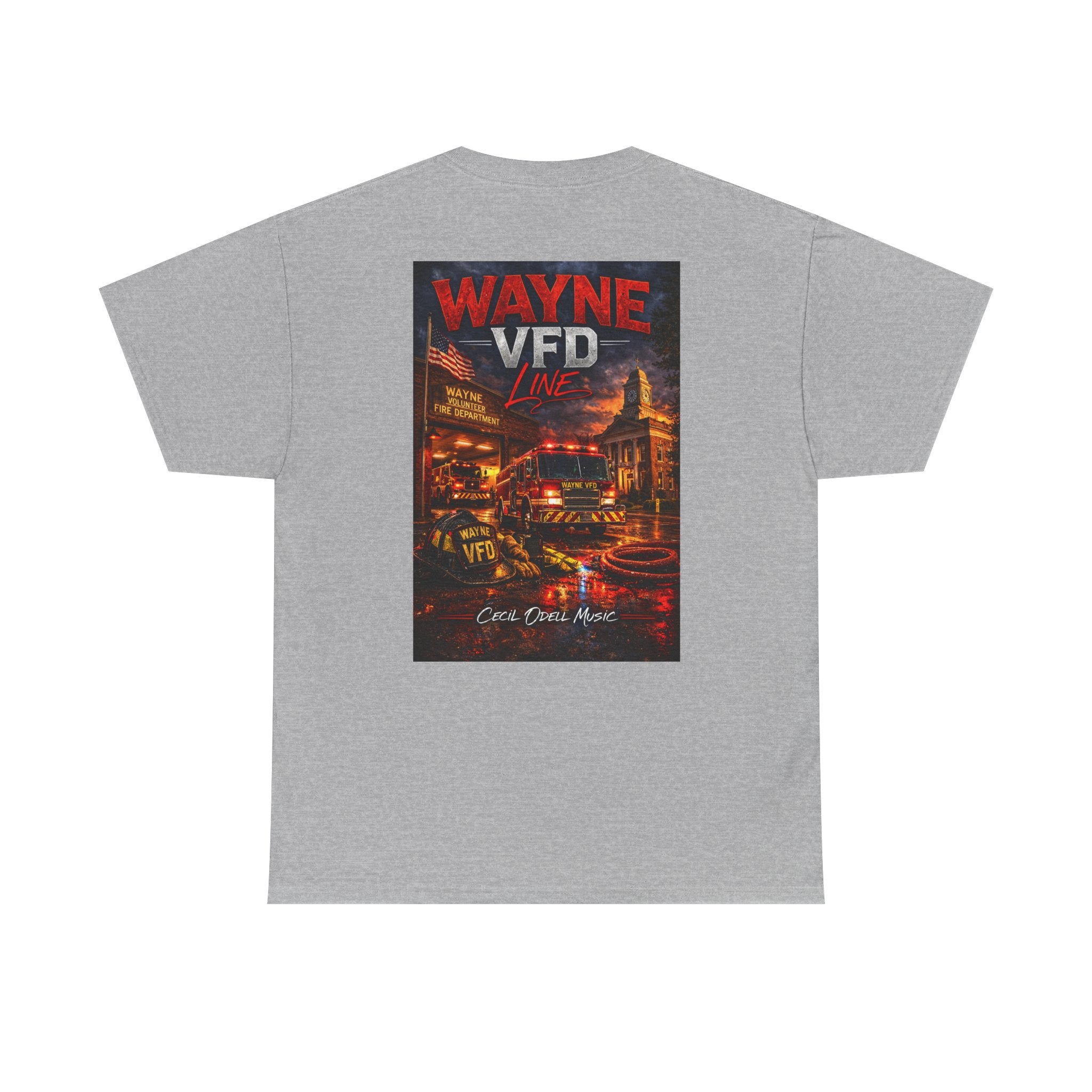 Wayne VFD Fire Department Tee: Vintage Firefighter Graphic T‑Shirt