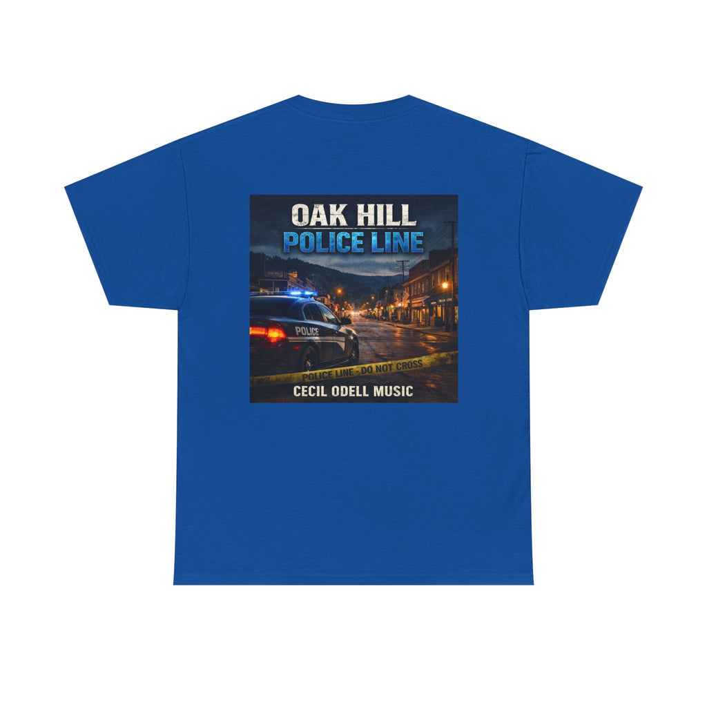Police Line T-Shirt: Oak Hill 'Police Line' Album Cover Tee
