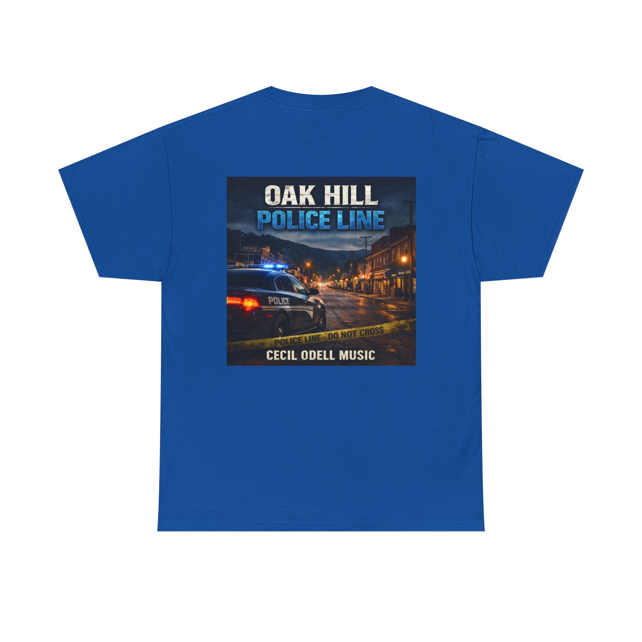 Police Line T-Shirt: Oak Hill 'Police Line' Album Cover Tee