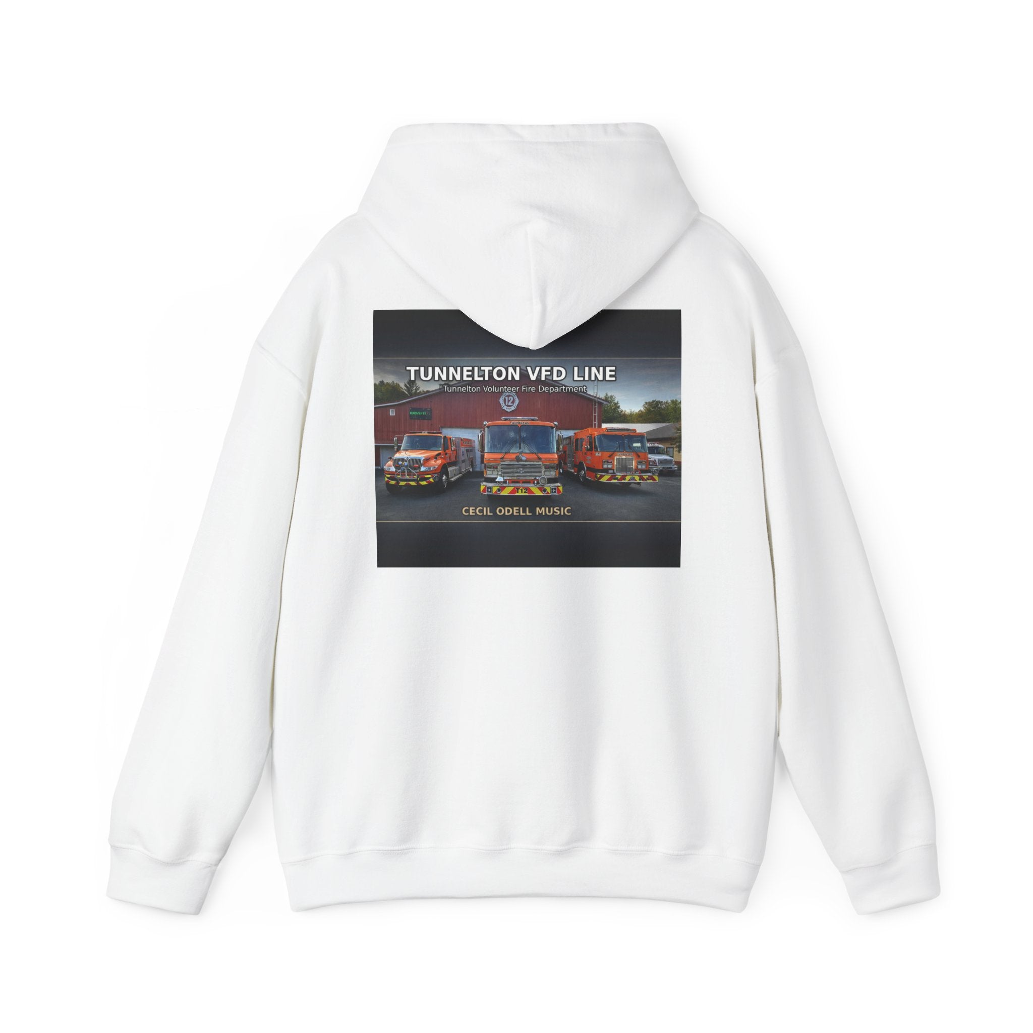 Tunnelton VFD Line Hoodie: Cool Music Firetruck Graphic Pullover