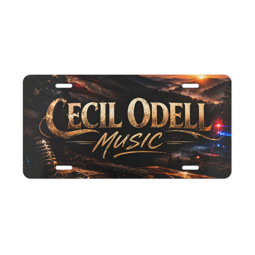 Cecil Odell Music Retro Microphone Metal Vanity Plate