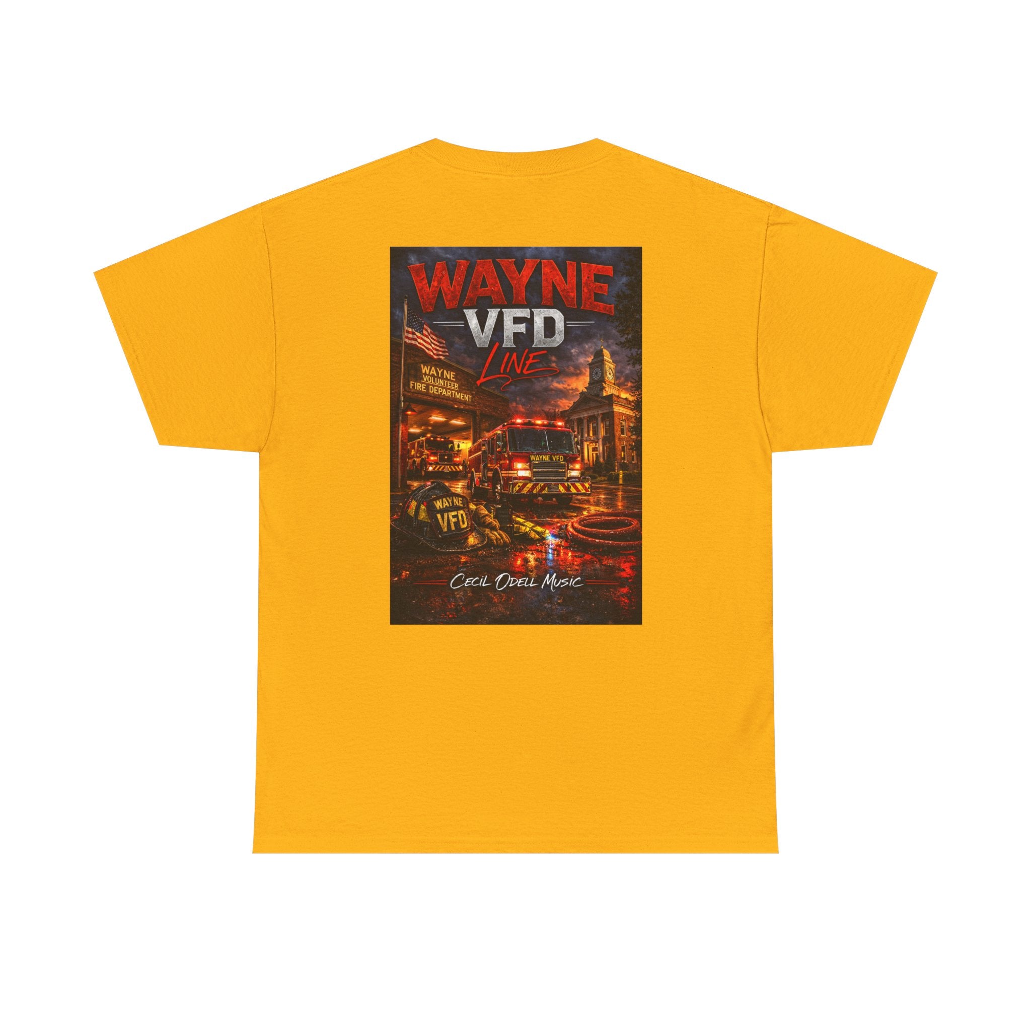 Wayne VFD Fire Department Tee: Vintage Firefighter Graphic T‑Shirt