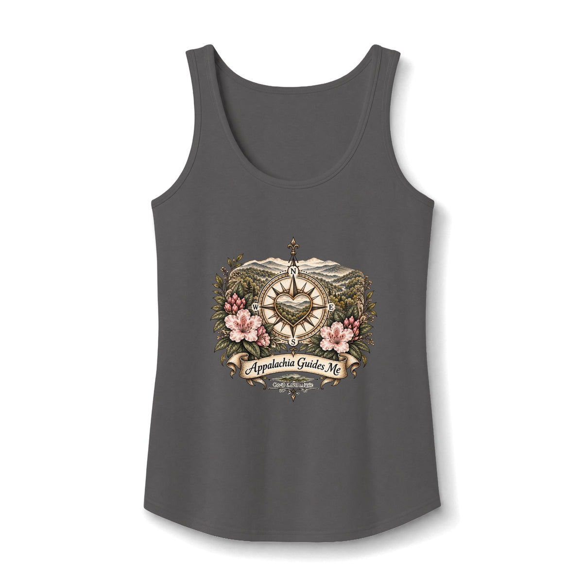 Appalachia Guide Co. Floral Heart Tank Top — Women's Cotton Graphic Tank