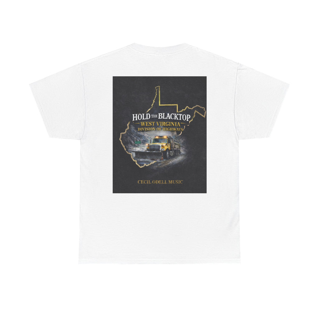 West Virginia 'Hold the Blacktop' Graphic Tee: Vintage Truck State Outline Music Shirt
