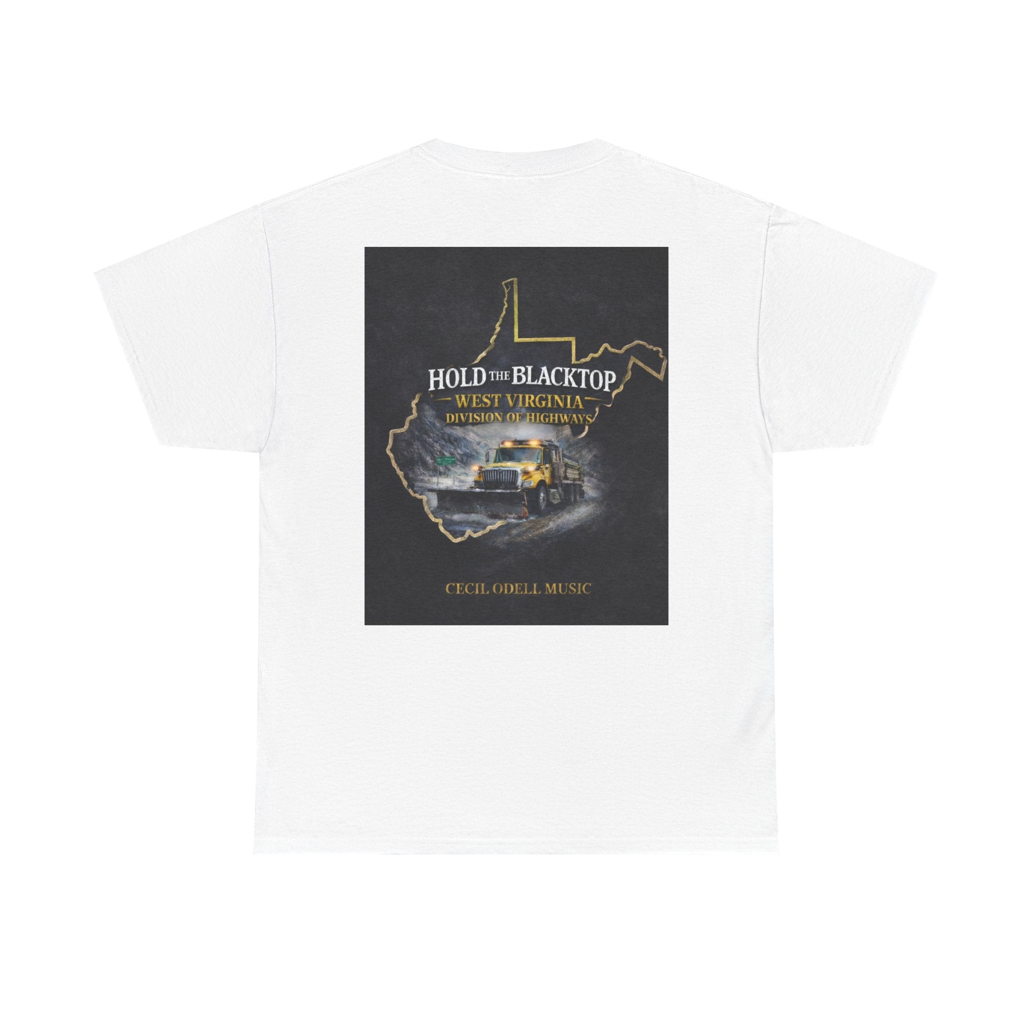 West Virginia 'Hold the Blacktop' Graphic Tee: Vintage Truck State Outline Music Shirt