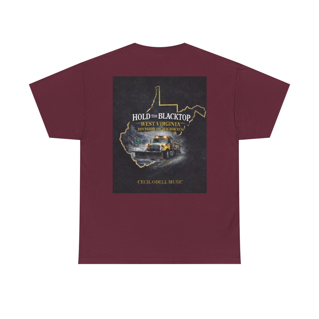 West Virginia 'Hold the Blacktop' Graphic Tee: Vintage Truck State Outline Music Shirt