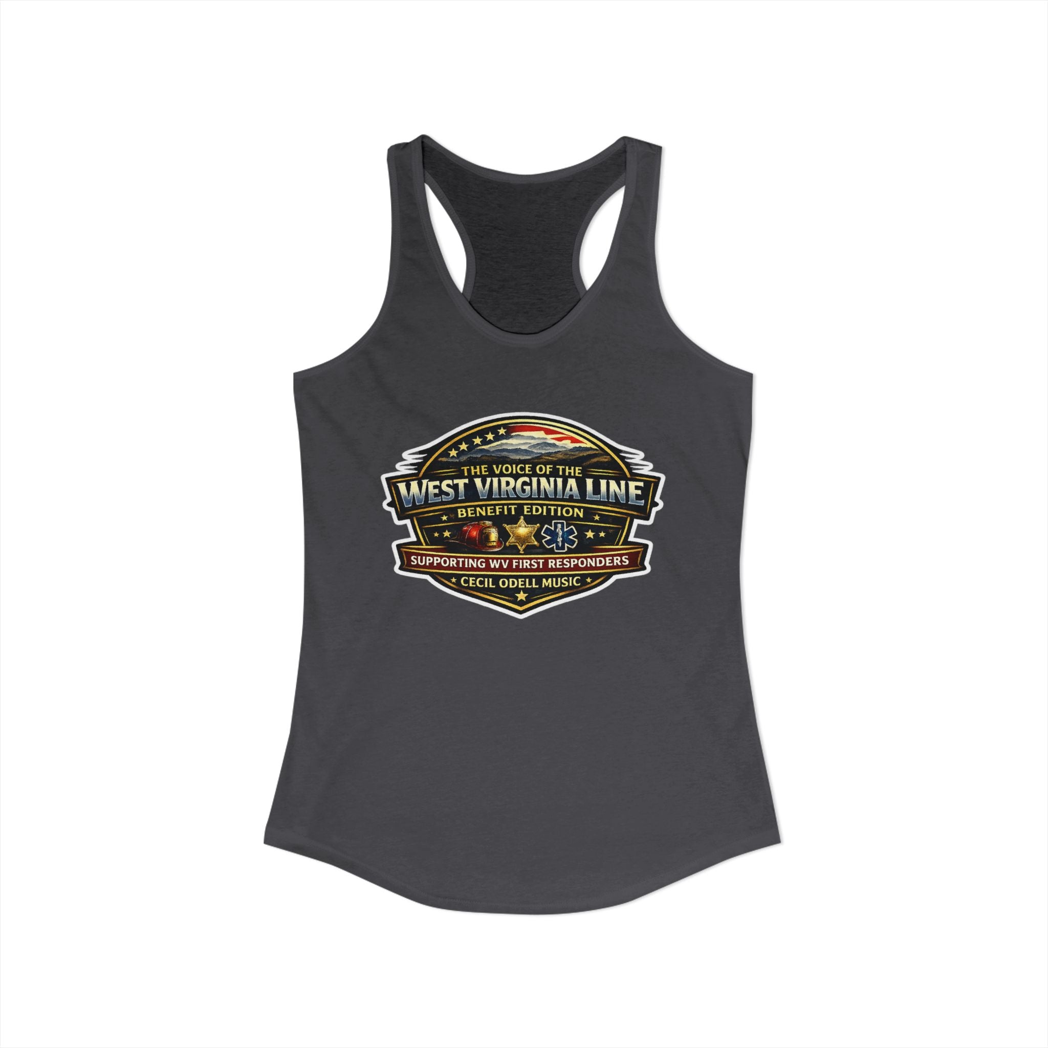 The Voice of the West Virginia Line Benefit Edition - Women's Ideal Racerback Tank