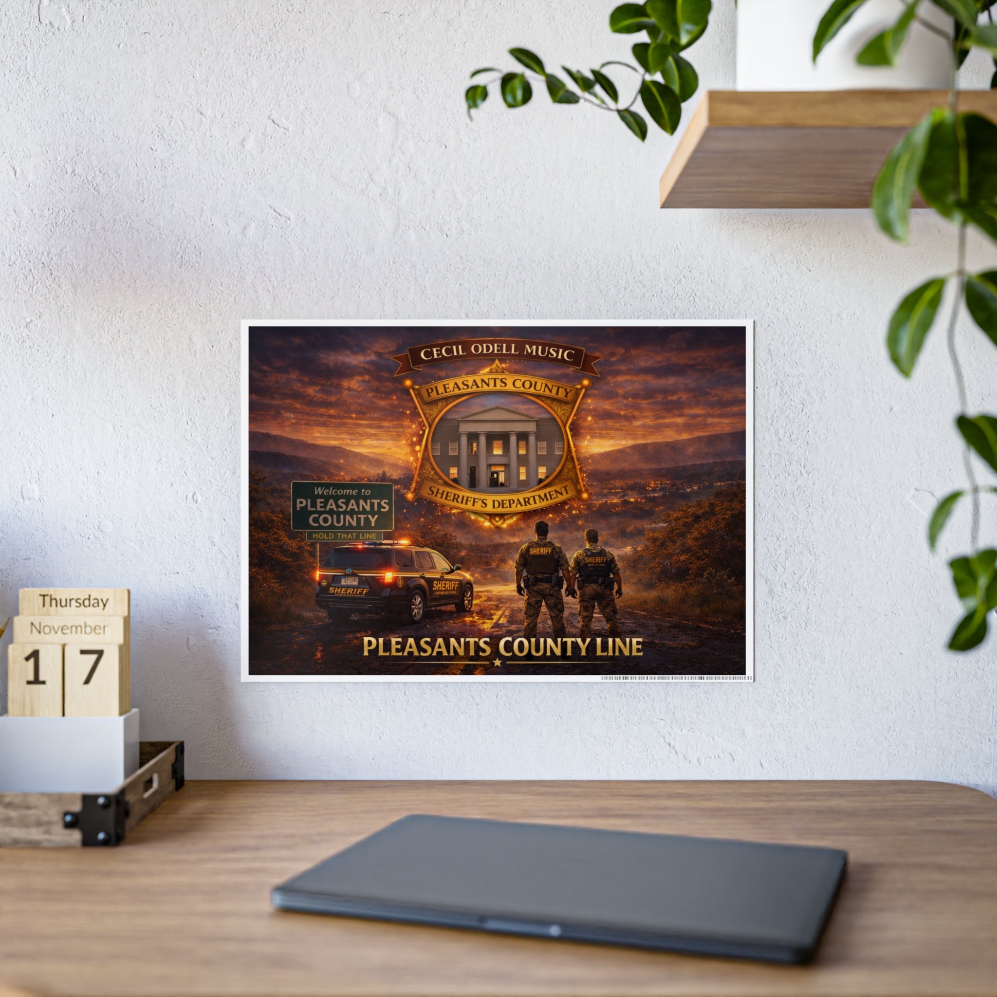 Pleasants County Sheriff Poster - Gloss Police Wall Art