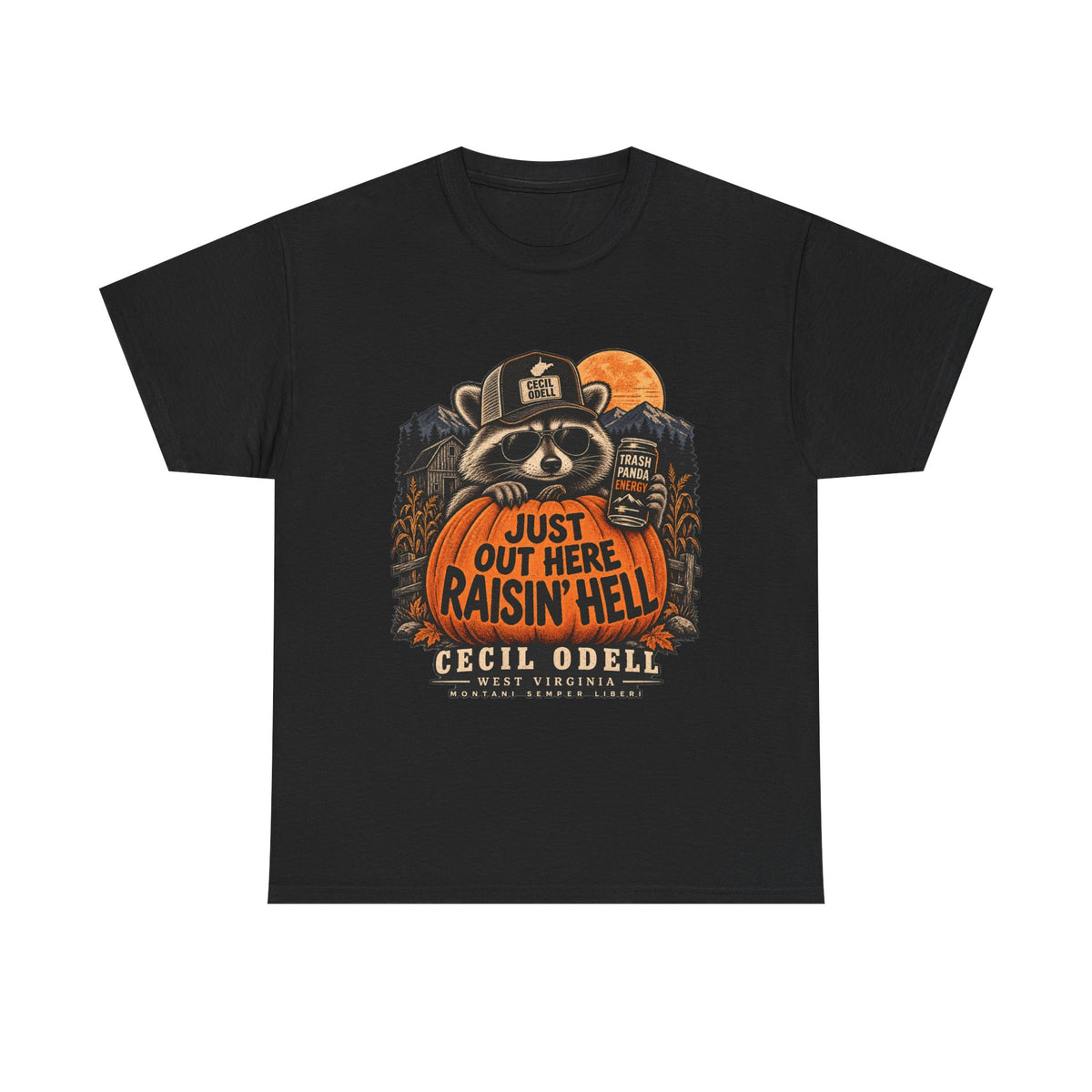 Just Out Here Raisin' Hell Halloween Tee | Cecil Odell