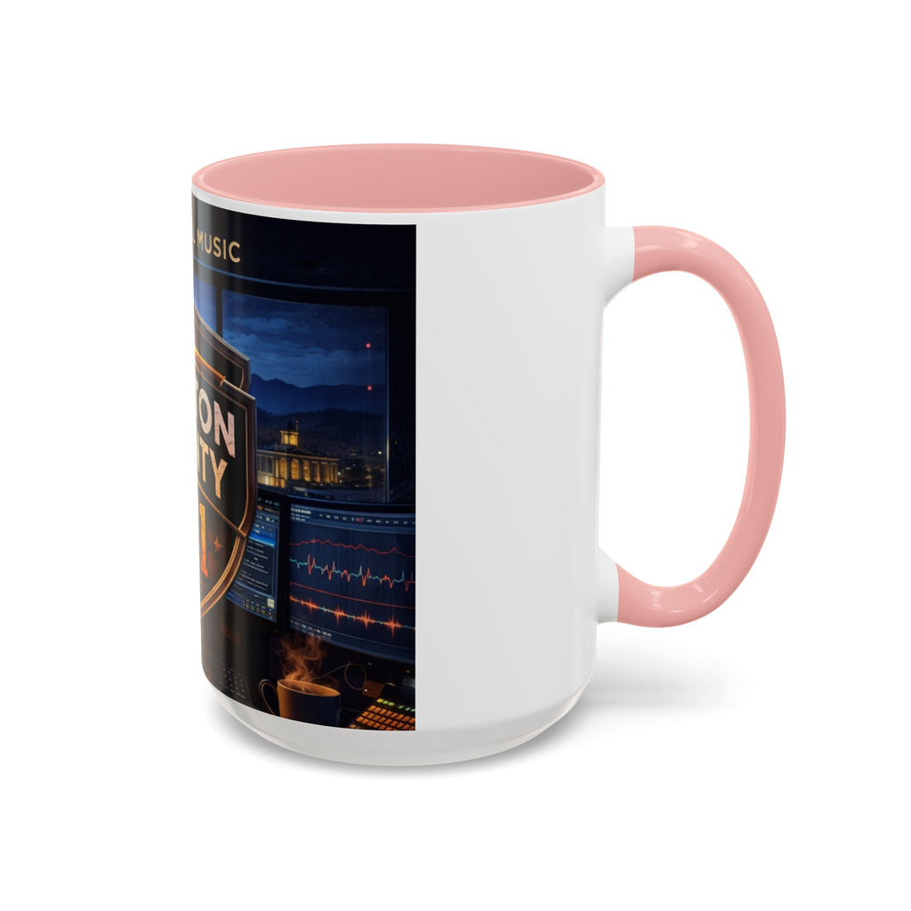 Preston County 911 Coffee Mug: Emergency Dispatch Badge Accent Mug