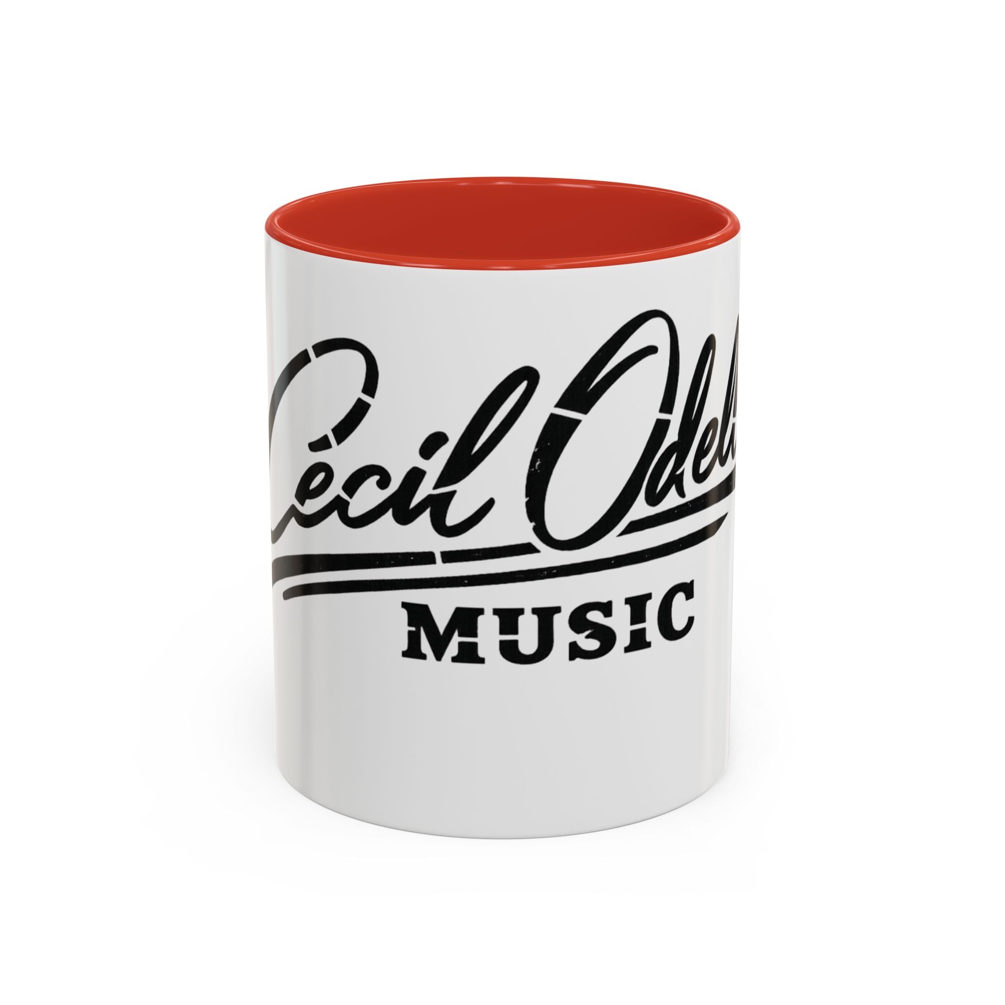 Cecil Odell Music Accent Coffee Mug: Black-Trim Musician Gift (11/15 oz)