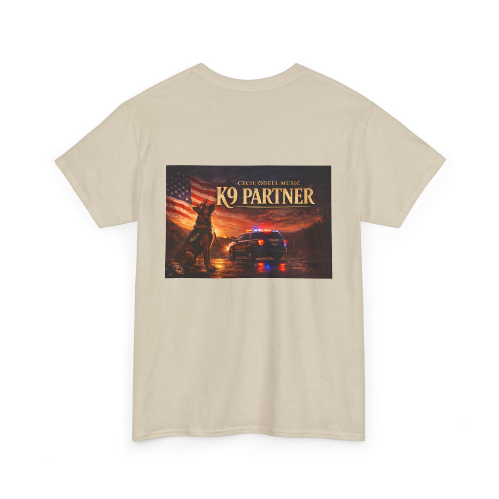 K9 Partner T-Shirt: 'Cecil Odell Music' Script Chest Design