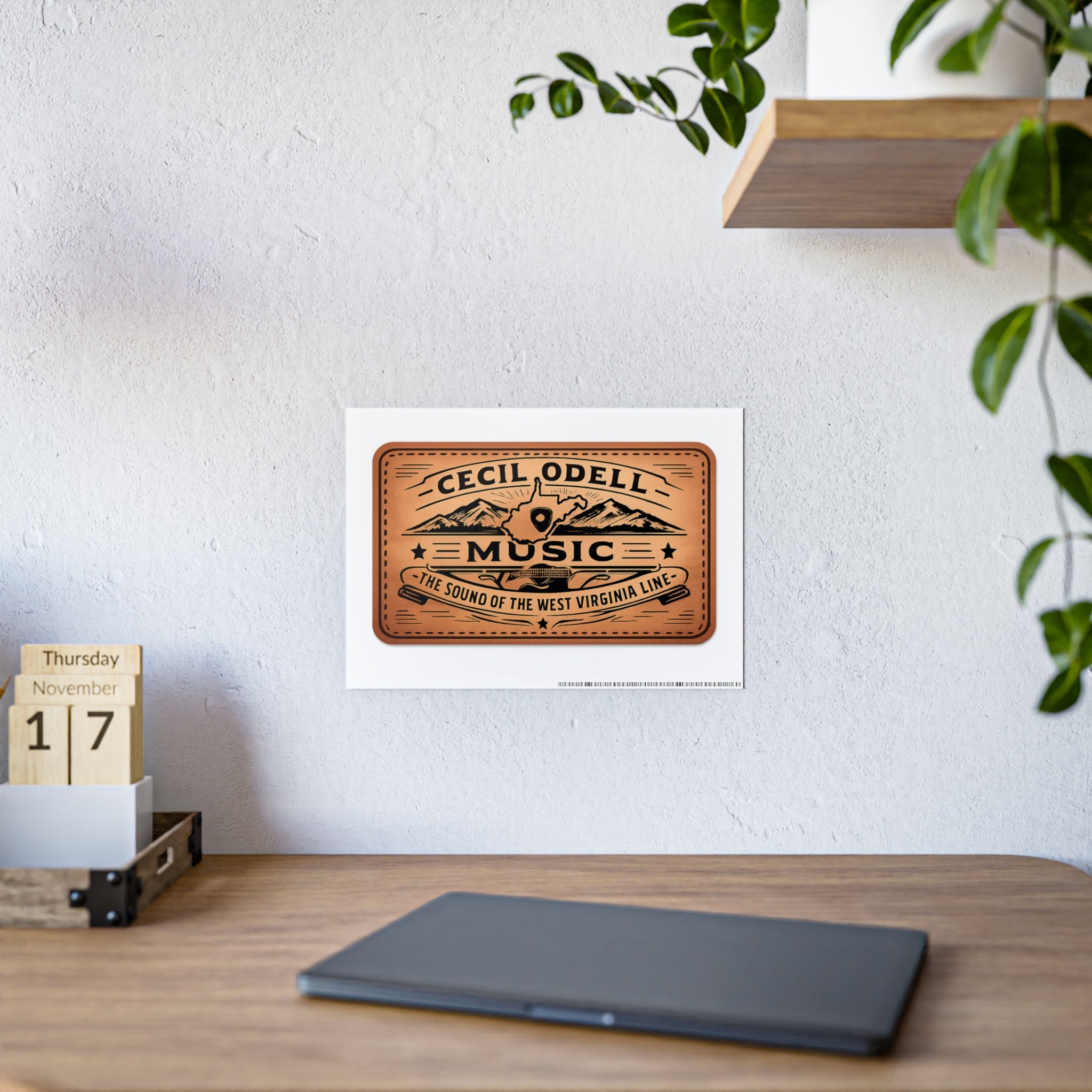 Cecil Odell Music Vintage Copper Logo Gloss Poster