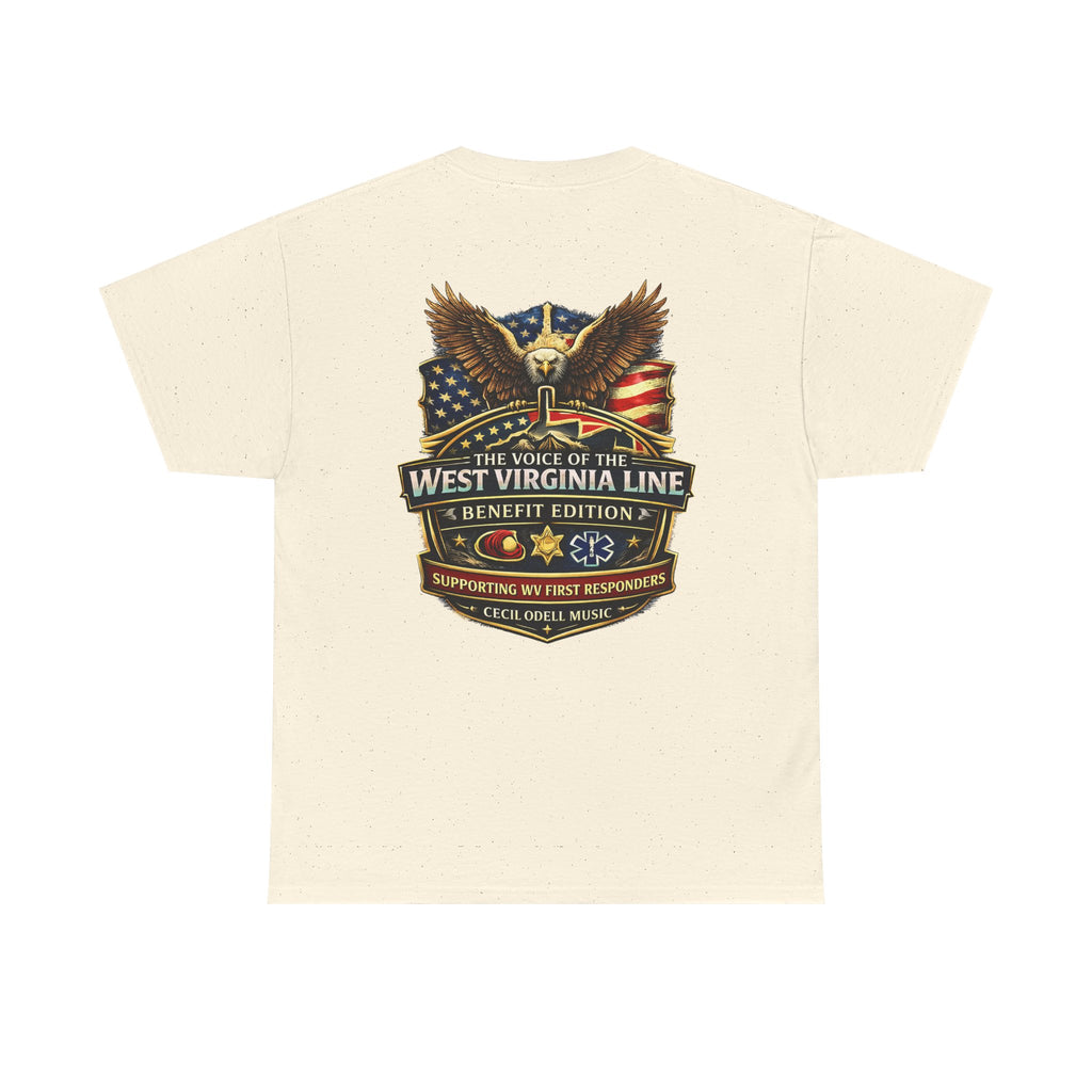 West Virginia Line Benefit Tee: Supporting First Responders (Eagle & Flag)