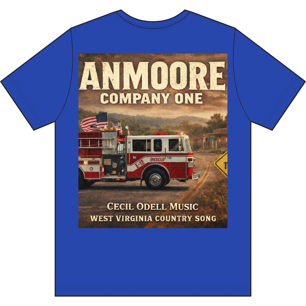 Fire Department T-Shirt: "Anmoore Company One" Rescue Truck Tee