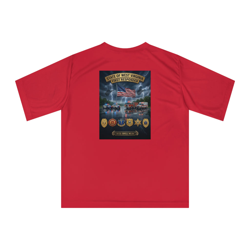 America 250th Birthday Performance T-Shirt: Patriotic Eagle & Badge Tribute