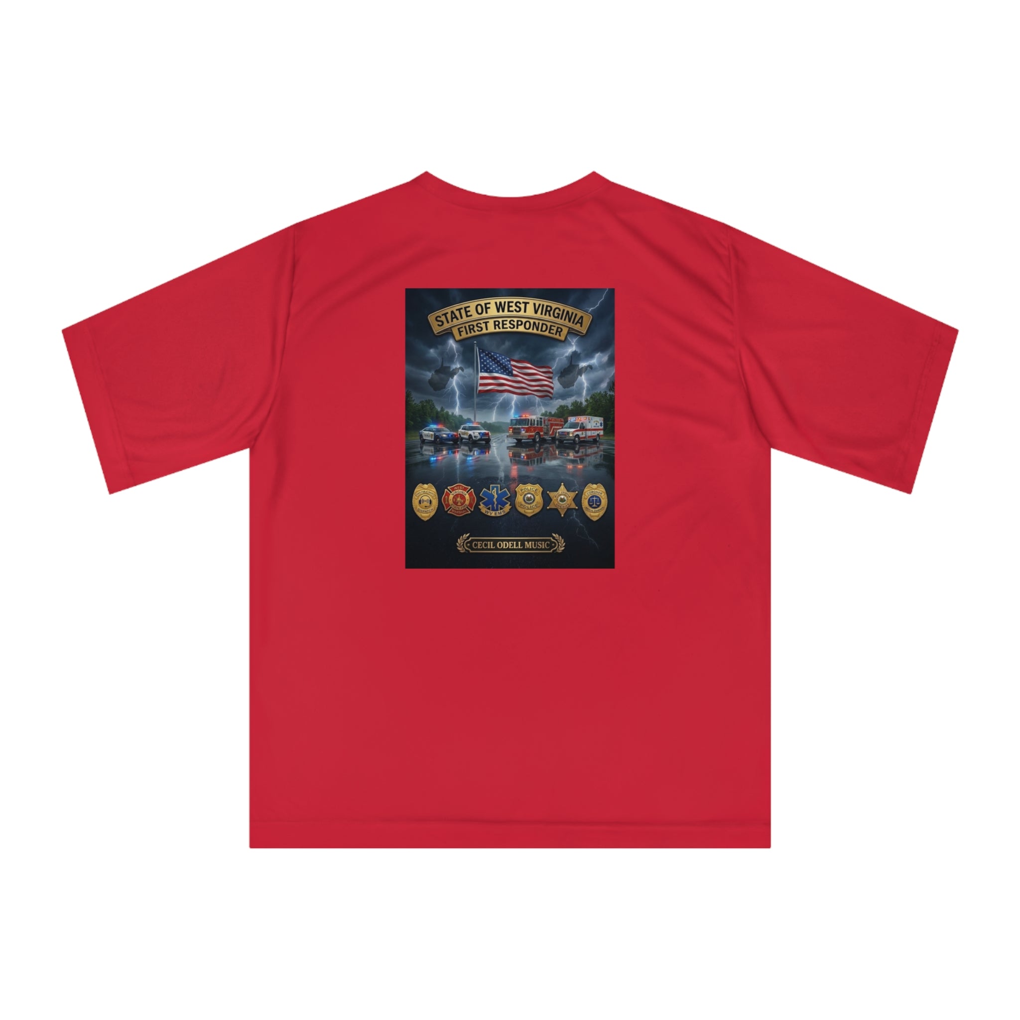 America 250th Birthday Performance T-Shirt: Patriotic Eagle & Badge Tribute
