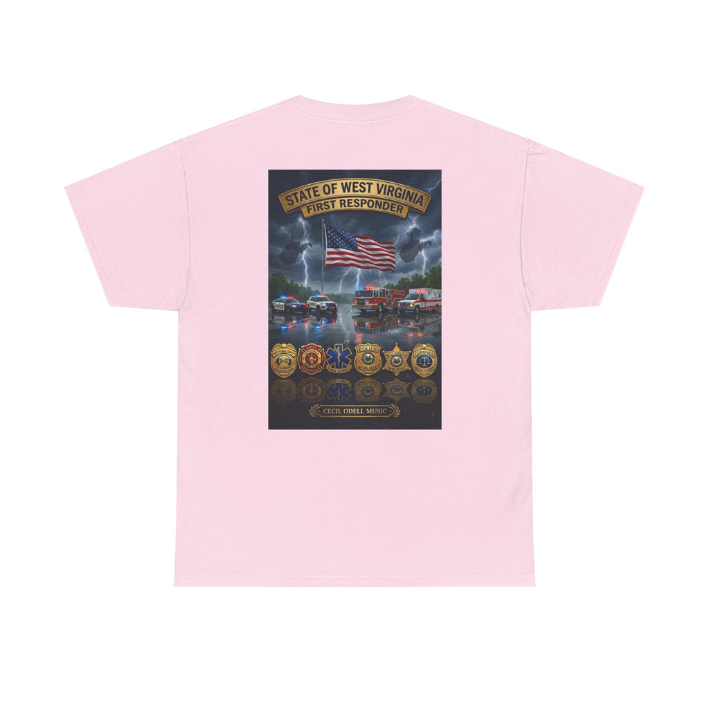 First Responder Tribute T-Shirt: State of West Virginia Police, Fire & EMS Memorial Tee
