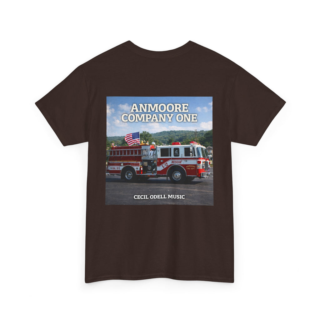 Firetruck Graphic Tee: "Anmoore Company One" Fire Department Tribute