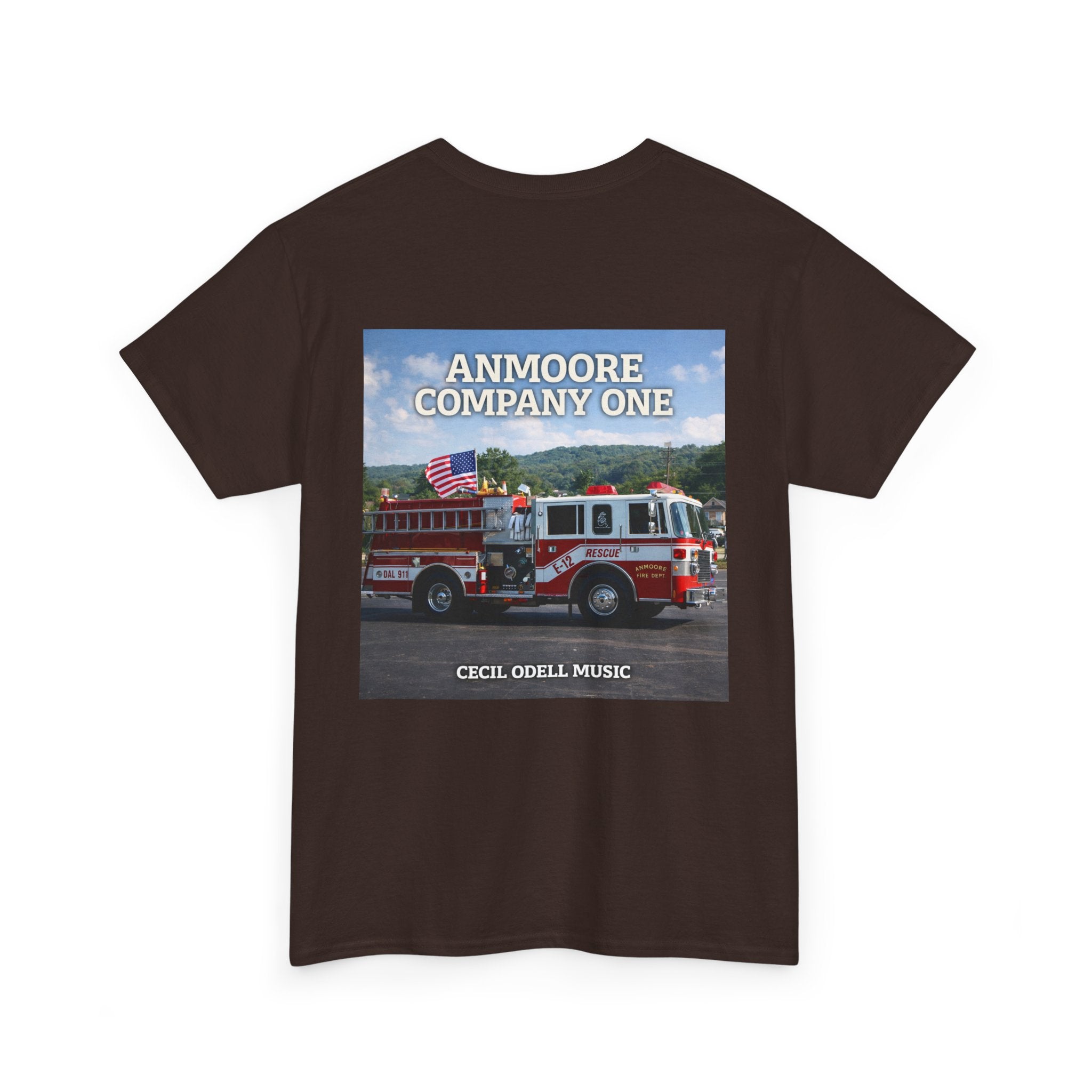 Firetruck Graphic Tee: "Anmoore Company One" Fire Department Tribute
