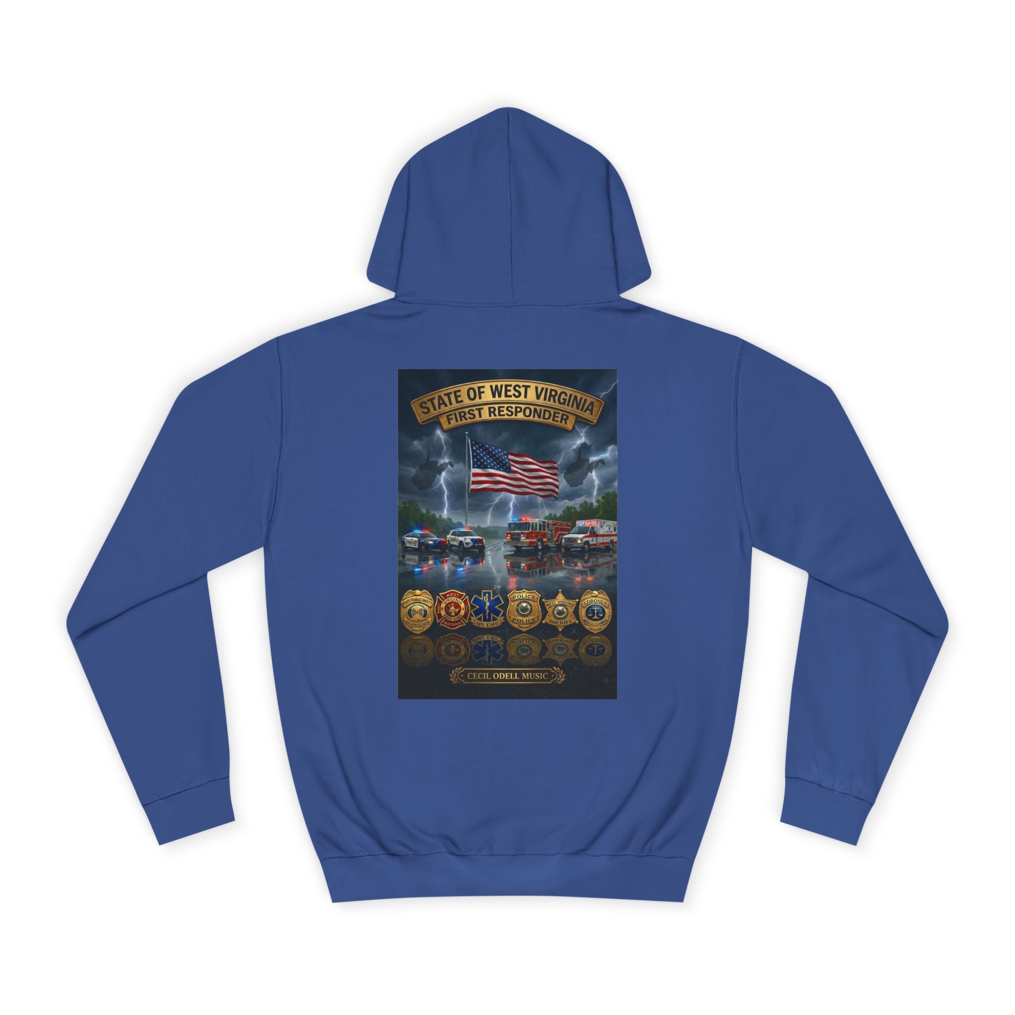 West Virginia Line Badge Hoodie: State & First Responder Tribute