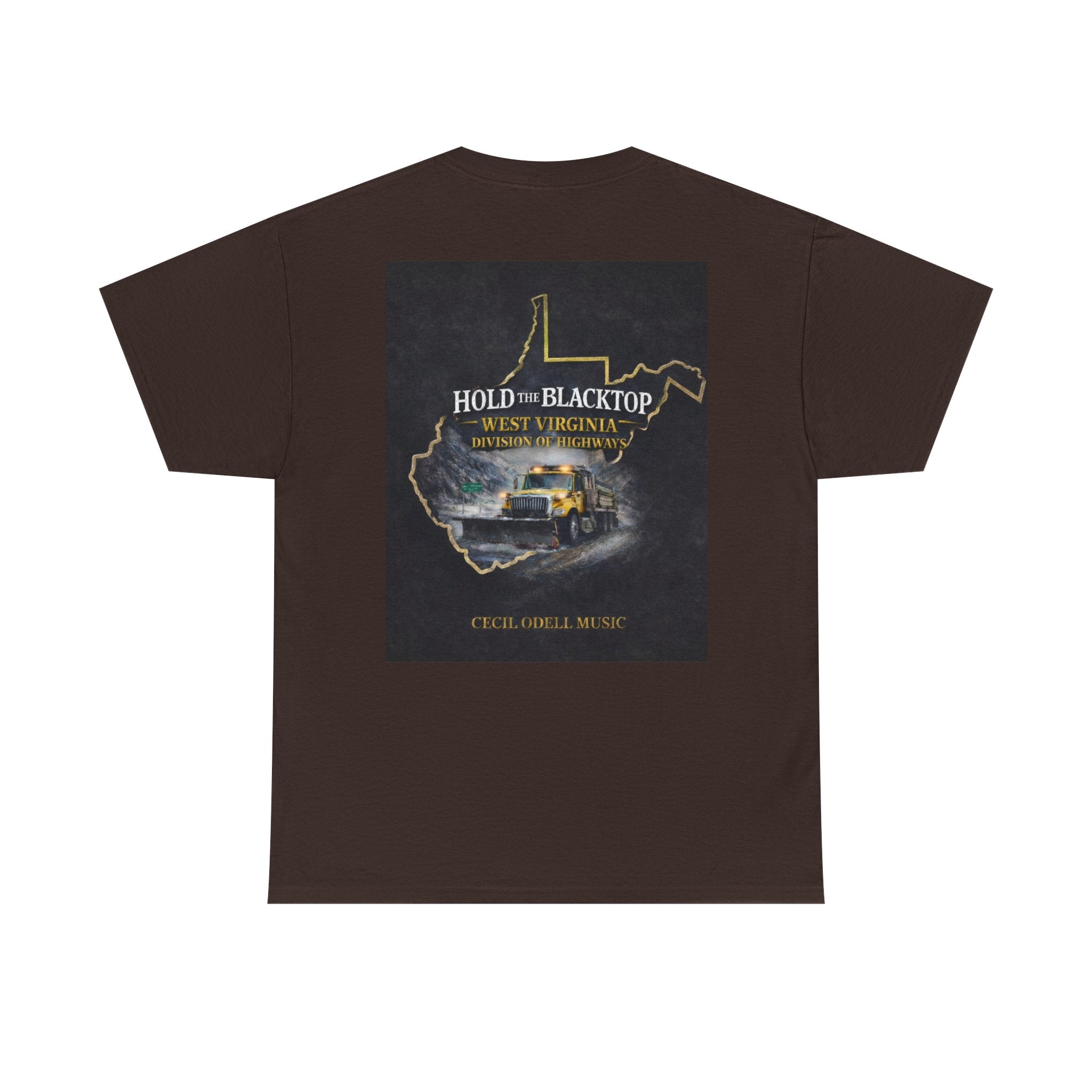 West Virginia 'Hold the Blacktop' Graphic Tee: Vintage Truck State Outline Music Shirt