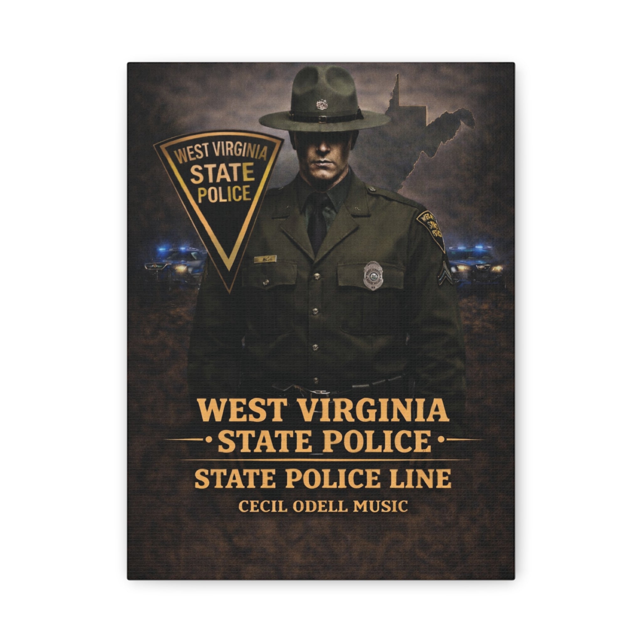 West Virginia State Police Canvas Wall Art: 'State Police Line' Tribute