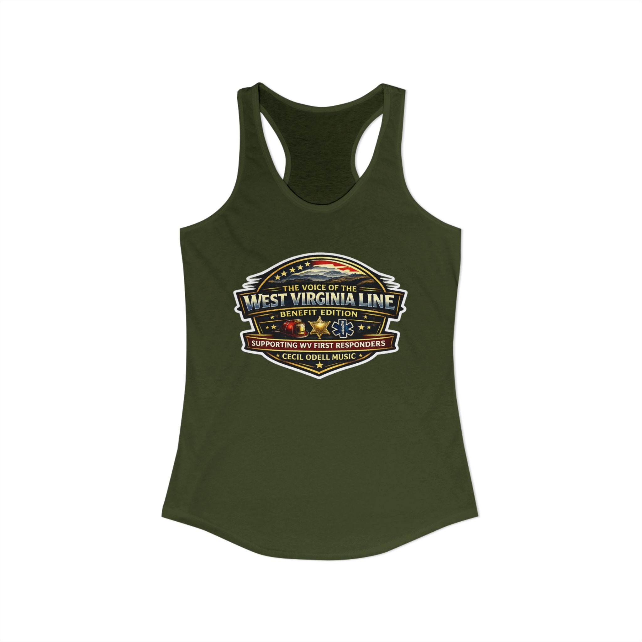 The Voice of the West Virginia Line Benefit Edition - Women's Ideal Racerback Tank