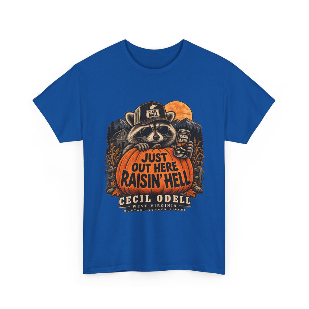 Just Out Here Raisin' Hell Halloween Tee | Cecil Odell