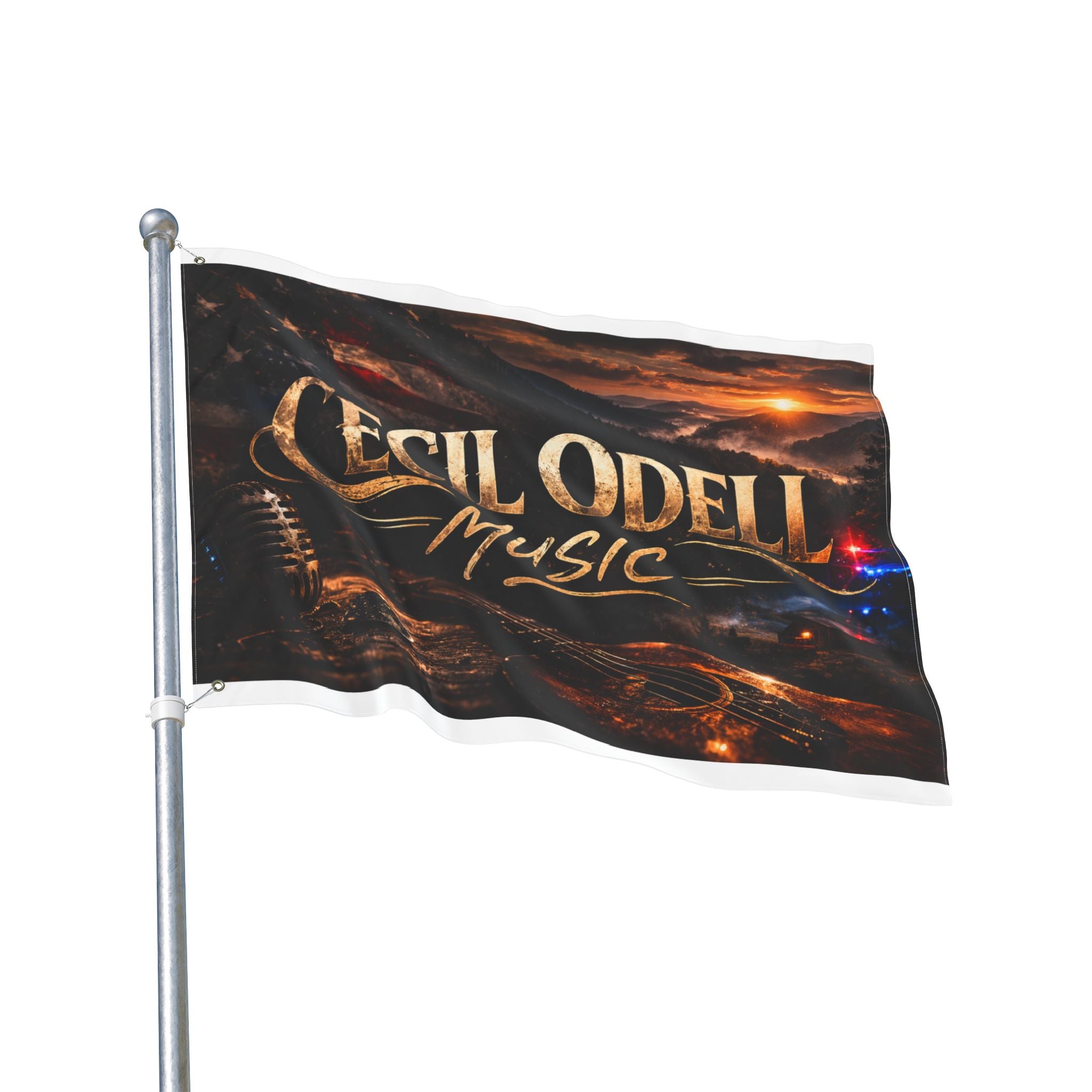 Cecil Odell Music Double-Sided Outdoor Banner Flag