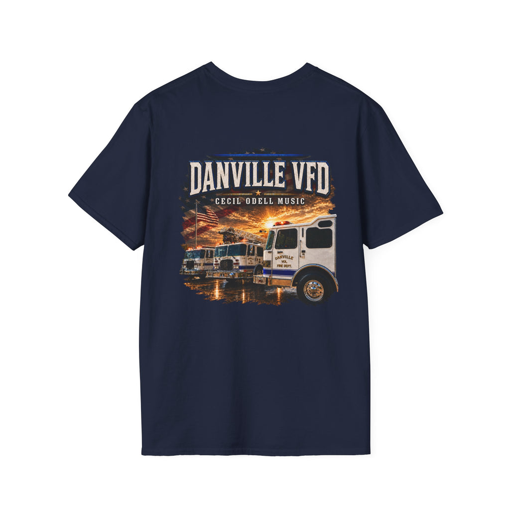 Danville VFD Firetruck T-Shirt: Volunteer Fire Department Crew Tee