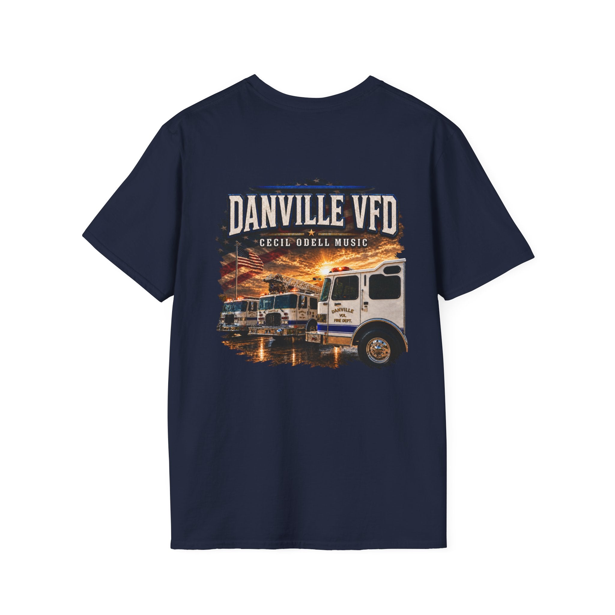 Danville VFD Firetruck T-Shirt: Volunteer Fire Department Crew Tee
