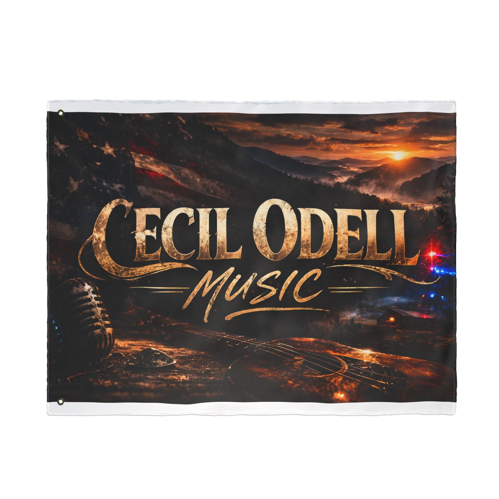 Cecil Odell Music Double-Sided Outdoor Banner Flag