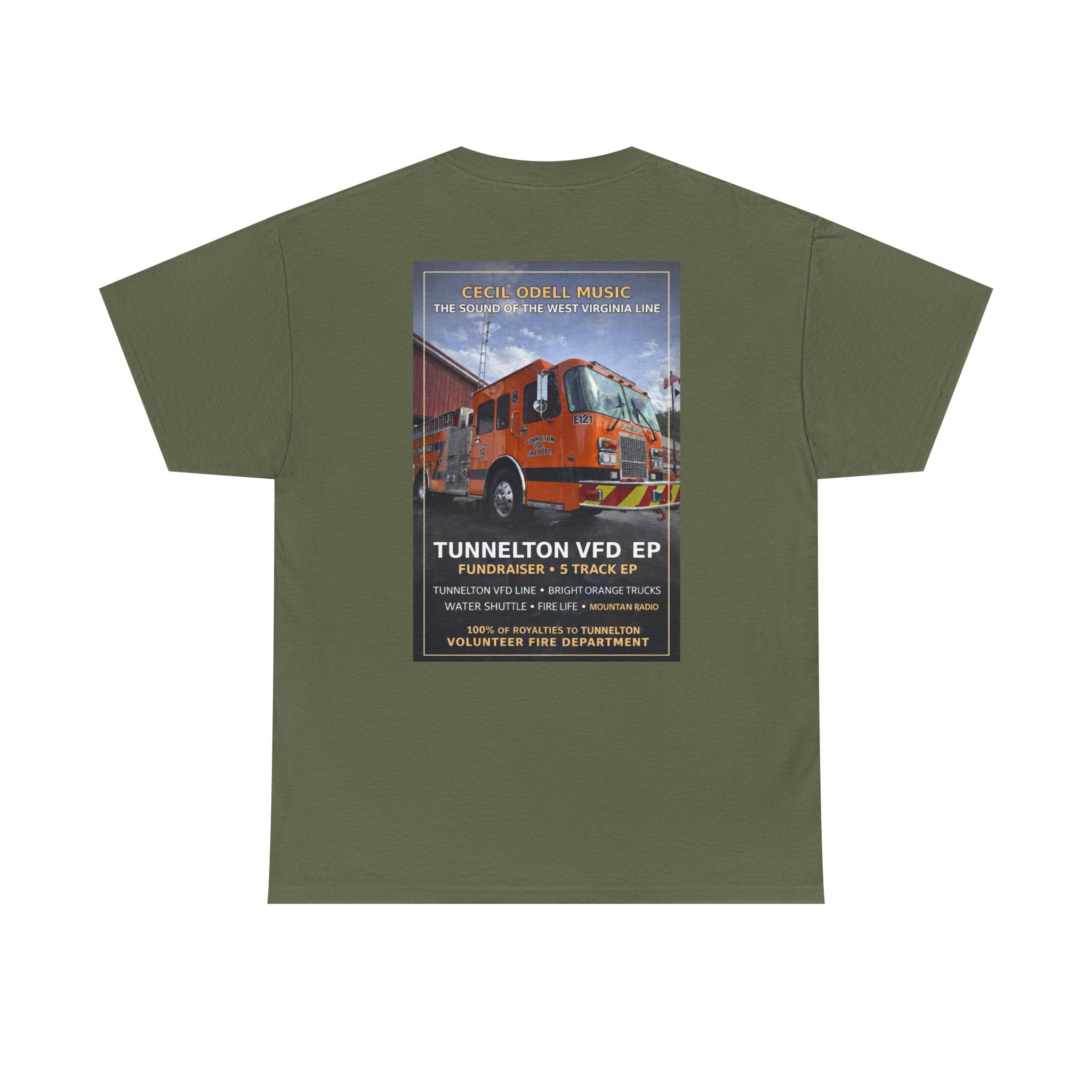 Tunnelton VFD Firetruck Tee: Volunteer Fire Department Fundraiser T-Shirt