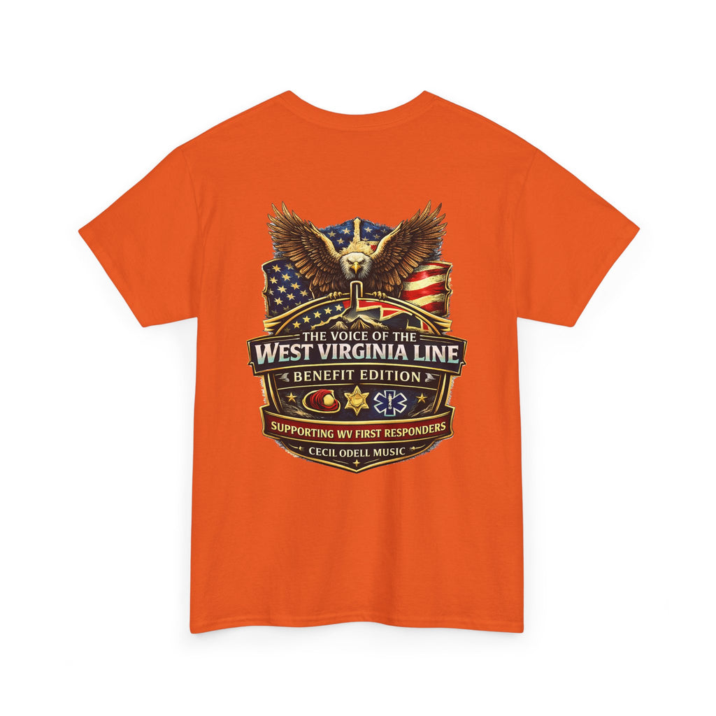 West Virginia Line Benefit Tee: Supporting First Responders (Eagle & Flag)
