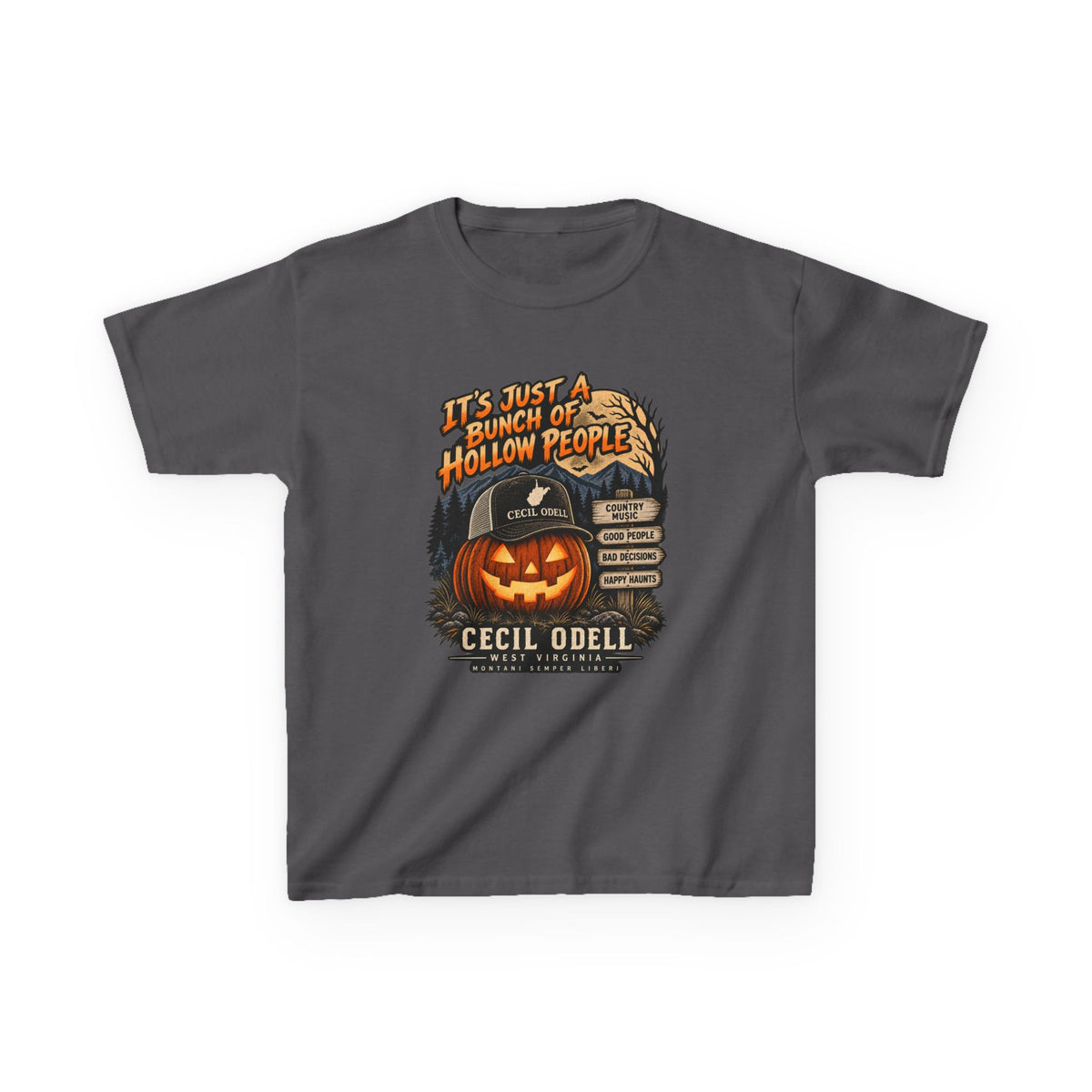 It's Just a Bunch of Hollow People Kids Halloween Tee | Cecil Odell