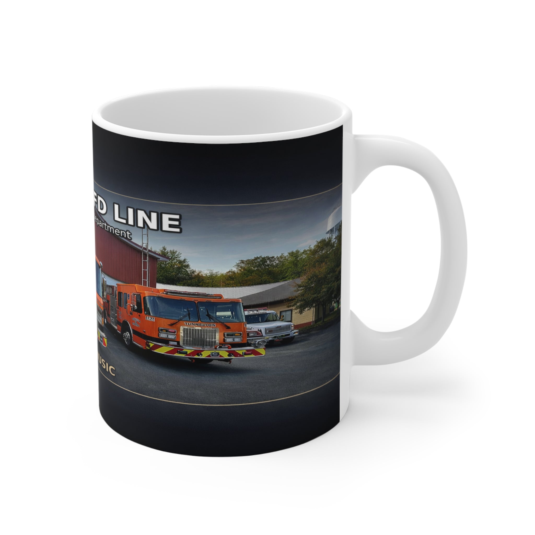 Tunnelton VFD Fire Truck Mug: 11oz Volunteer Fire Department Coffee Cup