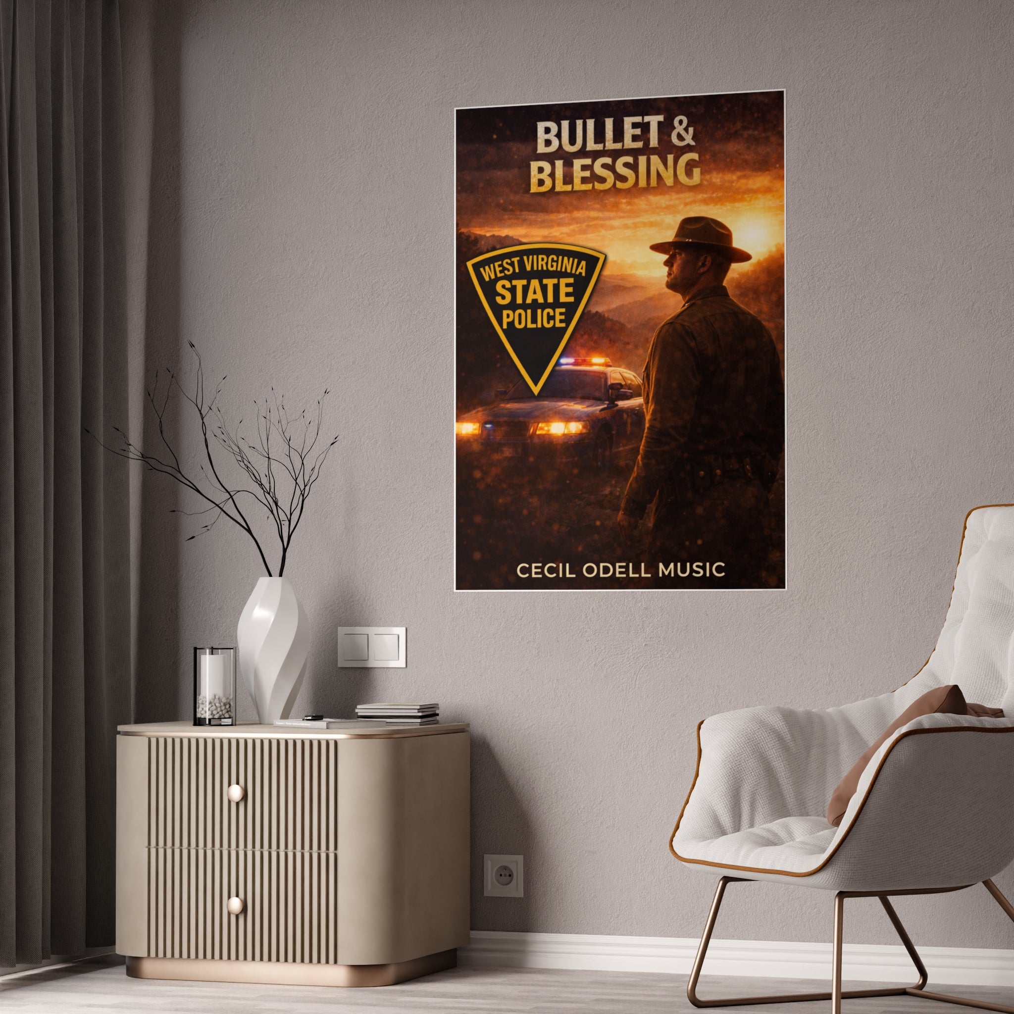 Gloss Poster: "Bullet & Blessing" West Virginia State Police Music Print