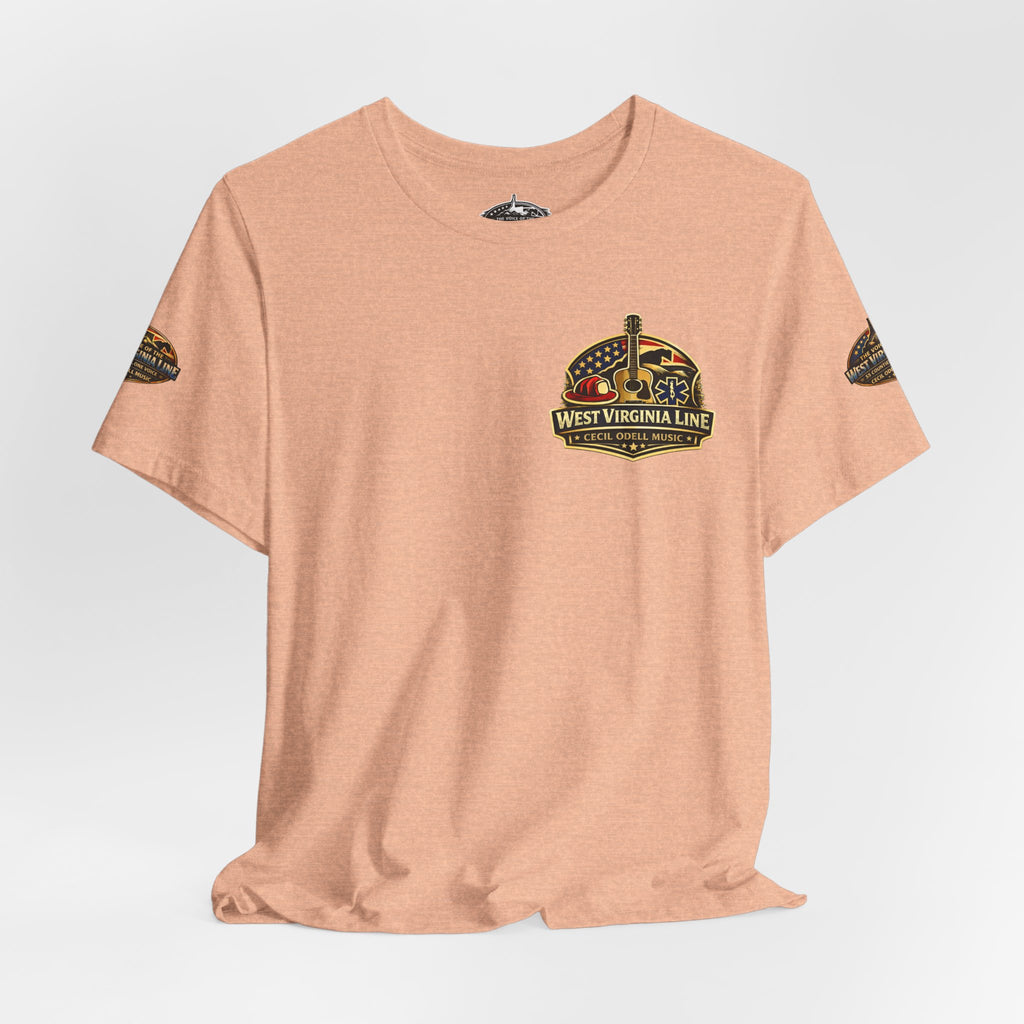 West Virginia Outlaw T-Shirt: Rustic Skull & Guns Country Graphic Tee
